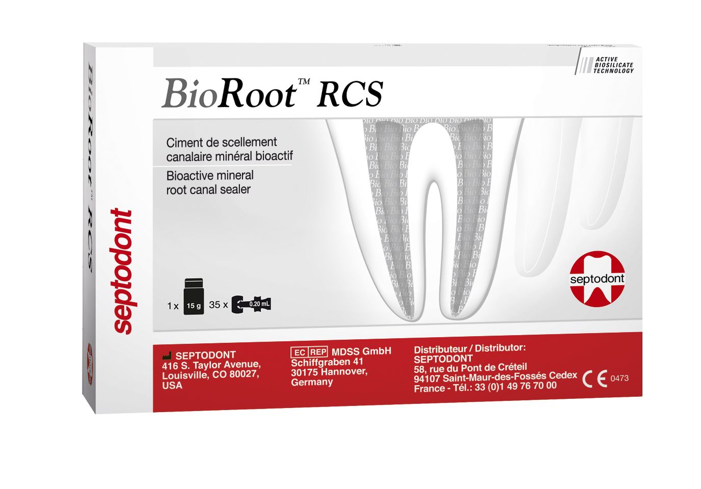 BioRoot™ RCS  Биорут Материал для пломбирования корневых каналов 
